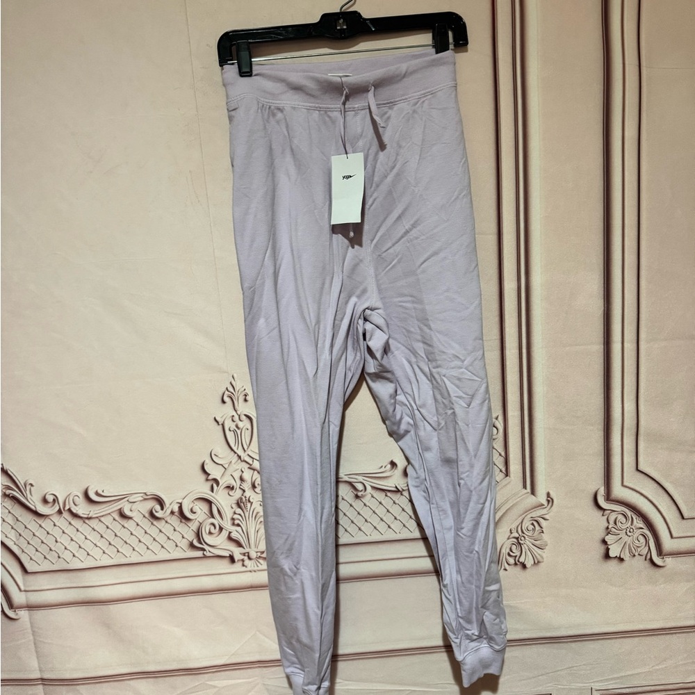 Nike Yoga Women's French Terry Jogger Sweatpants Plum Fog Pink Size 2X Soft Luxe - Picture 6 of 9